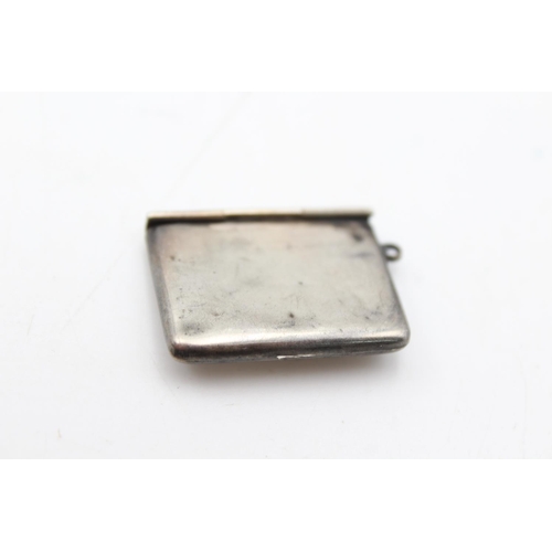 254 - An antique stamped .925 sterling silver envelope stamp case - approx. gross weight 4 grams and 3.2cm... 