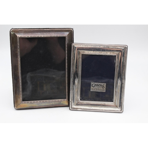 262A - Three antique hallmarked .925 sterling silver photograph frames - largest approx. 15cm high x 12cm w... 