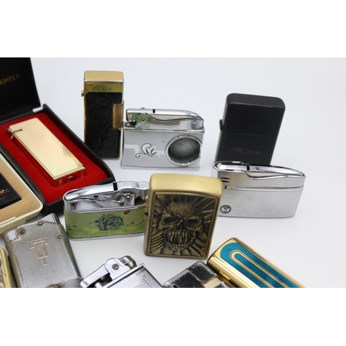 92 - A collection of assorted branded cigarette lighters