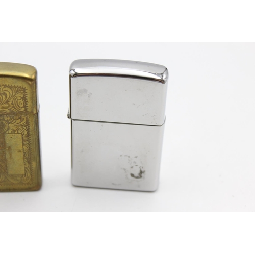 95 - Three assorted Zippo cigarette lighters