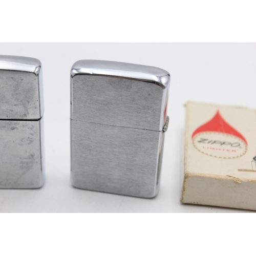 97 - Three assorted Zippo cigarette lighters