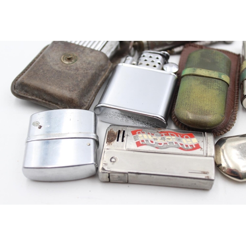 104 - Nine assorted vintage lighters to include Imco, Orlik Sport etc.