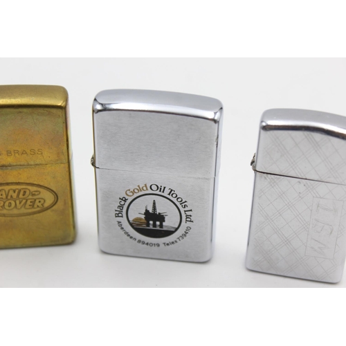 108 - Three assorted Zippo cigarette lighters