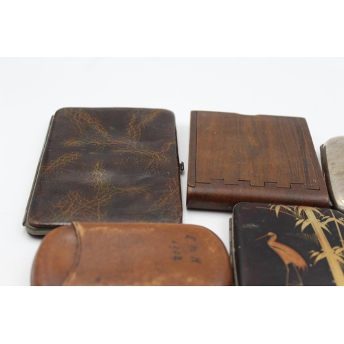 113 - Ten antique cigarette and cigar cases