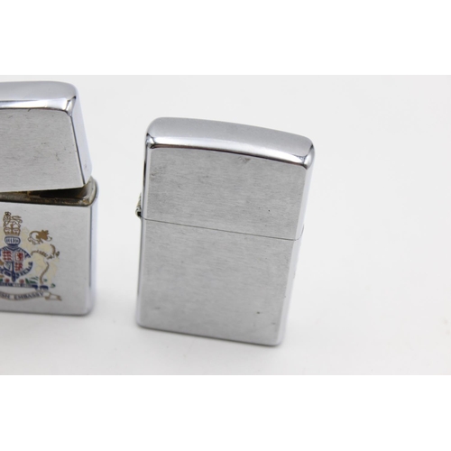 116 - Three assorted Zippo cigarette lighters