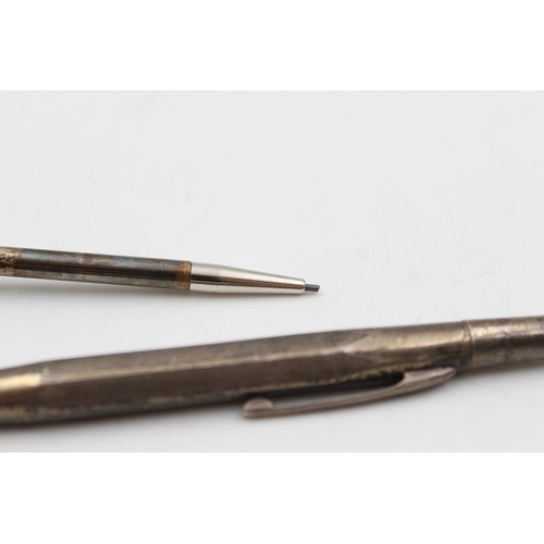 205 - Two vintage stamped .925 sterling silver propelling pencils - approx. gross weight 27 grams