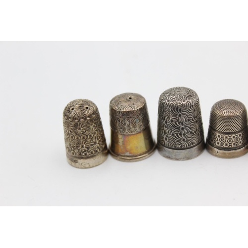 206 - Six antique .925 sterling silver thimbles to include Charles Horner - approx. gross weight 22 grams