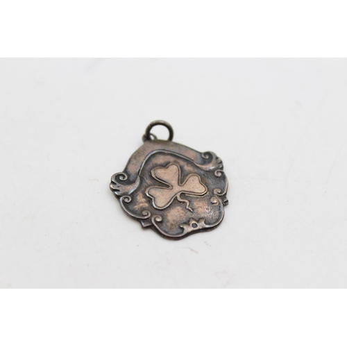 215 - Three antique hallmarked Dublin .925 sterling silver fobs/medallions - approx. gross weight 17 grams