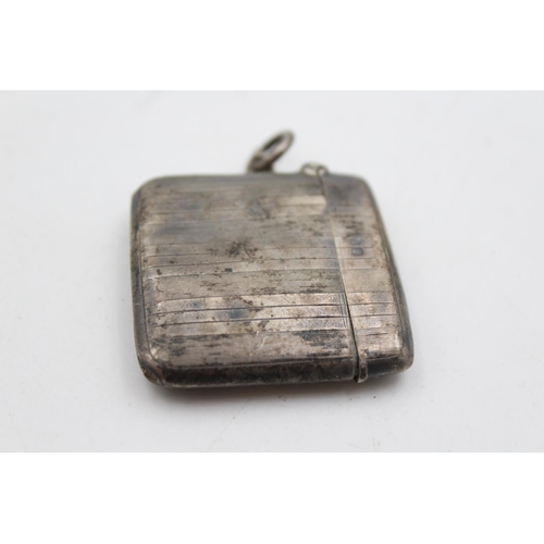 216 - An Edwardian Charles Edwin Turner hallmarked Birmingham sterling silver vesta case, dated 1909 - app... 