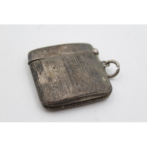 216 - An Edwardian Charles Edwin Turner hallmarked Birmingham sterling silver vesta case, dated 1909 - app... 