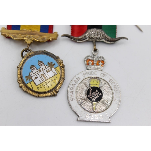 61 - Three vintage hallmarked .925 sterling silver RAOB medals/jewels to include Sharaan Benghazi Lodge e... 