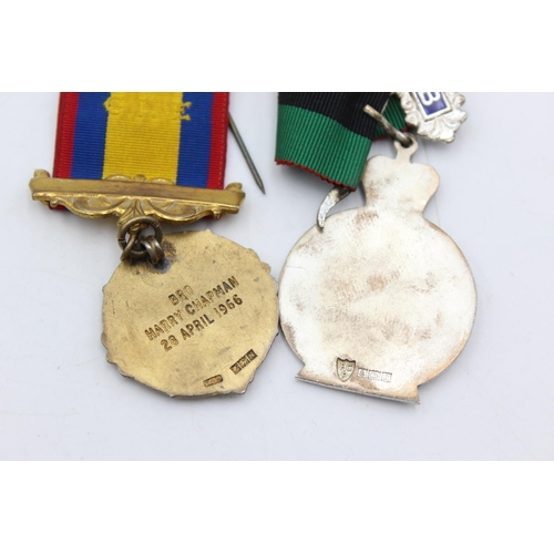 61 - Three vintage hallmarked .925 sterling silver RAOB medals/jewels to include Sharaan Benghazi Lodge e... 