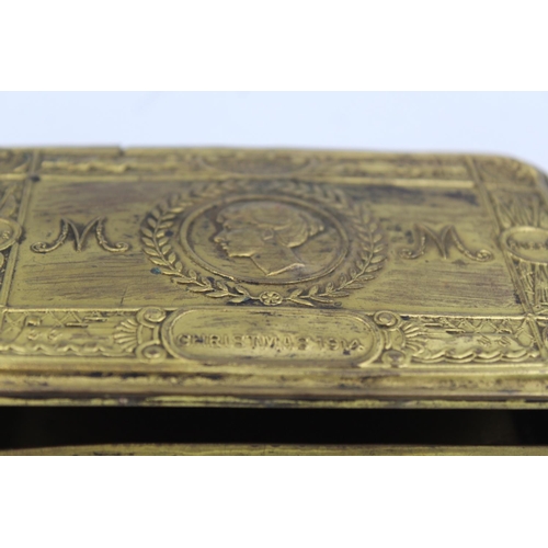 62 - A WWI brass Princess Mary Christmas tin - approx. 13cm x 8.5cm