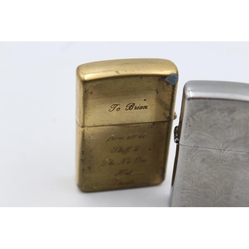 85 - Three assorted Zippo cigarette lighters