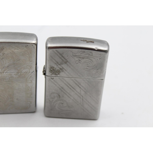 85 - Three assorted Zippo cigarette lighters