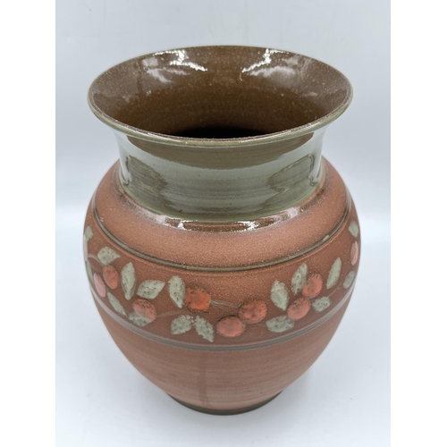 62 - A Jersey Pottery vase - approx. 23cm high