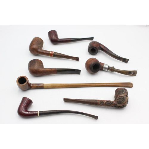 1363 - Eight vintage Estate smoking pipes to include Dr Plumb, Barling, Comoy's, Churchwarden etc.