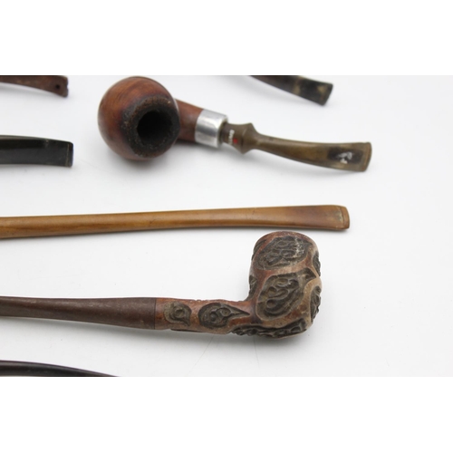 1363 - Eight vintage Estate smoking pipes to include Dr Plumb, Barling, Comoy's, Churchwarden etc.