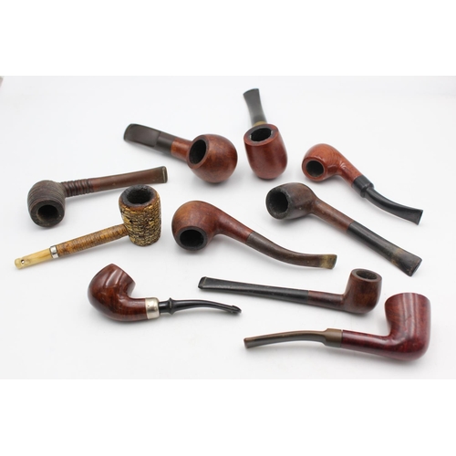 1364 - Ten assorted vintage Estate smoking pipes to include Corn Cob, Pax, Londoner, Medway etc.