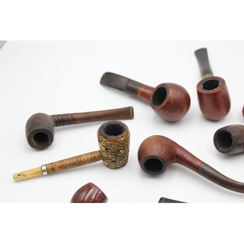 1364 - Ten assorted vintage Estate smoking pipes to include Corn Cob, Pax, Londoner, Medway etc.