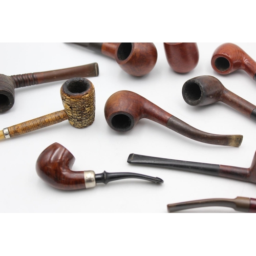 1364 - Ten assorted vintage Estate smoking pipes to include Corn Cob, Pax, Londoner, Medway etc.