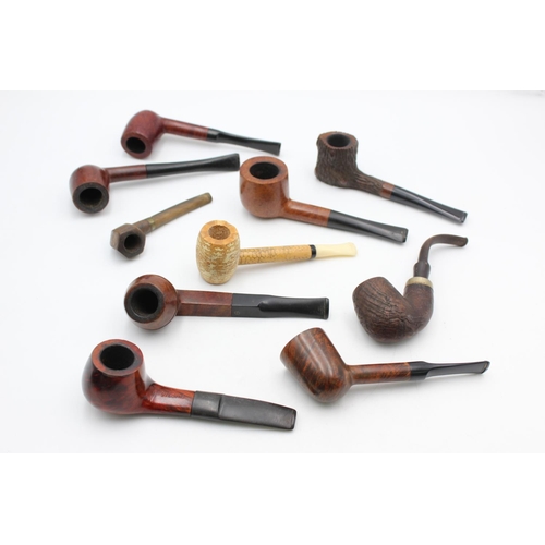 1366 - Ten assorted vintage Estate smoking pipes to include Clifton, Turf, Corn Cob, Nobby etc.