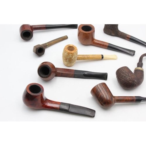 1366 - Ten assorted vintage Estate smoking pipes to include Clifton, Turf, Corn Cob, Nobby etc.