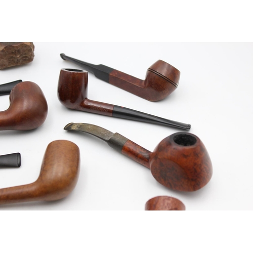 1368 - Ten assorted vintage Estate smoking pipes to include Invicta, P. Viou, Turf etc.