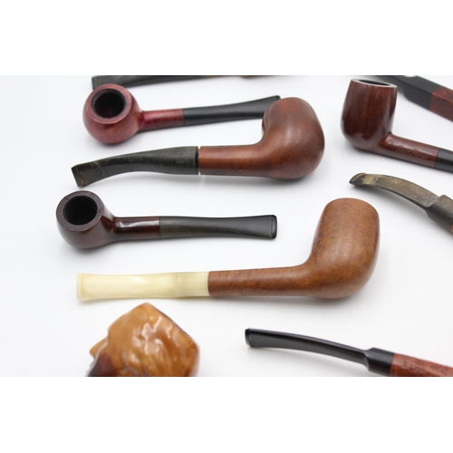 1368 - Ten assorted vintage Estate smoking pipes to include Invicta, P. Viou, Turf etc.