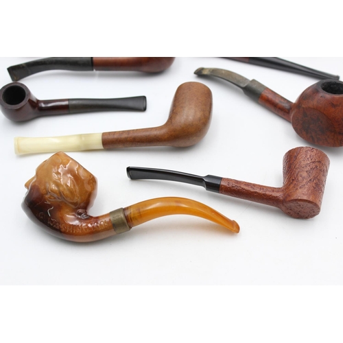 1368 - Ten assorted vintage Estate smoking pipes to include Invicta, P. Viou, Turf etc.