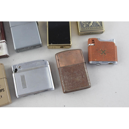 1369 - Eighteen assorted vintage branded cigarette lighters to include Mosda, Clipper etc.