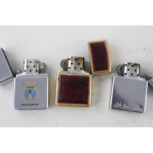 1372 - Three assorted Zippo cigarette lighters