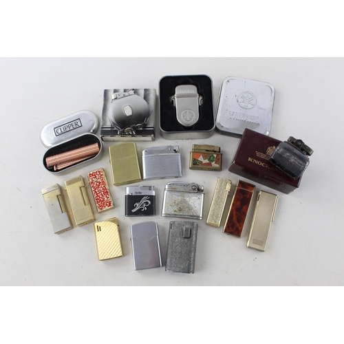 1381 - Eighteen assorted vintage branded cigarette lighters to include Ronson, Colibri etc.