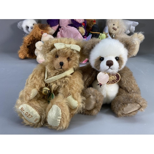 150 - A collection of various soft toys and teddy bears to include Emmy-Baren, Celebrity Bears, Me To You,... 