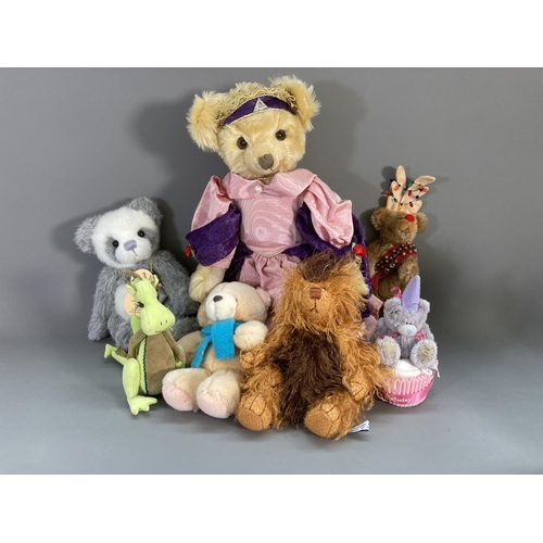 150 - A collection of various soft toys and teddy bears to include Emmy-Baren, Celebrity Bears, Me To You,... 