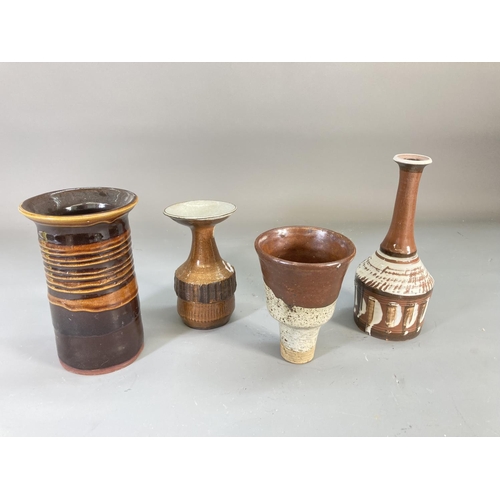 67 - A collection of mid/late 20th century studio pottery to include Portmeirion Magic City utensil holde... 