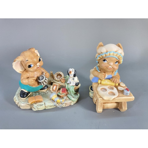 81 - A collection of Pendelfin hand painted stonecraft rabbit figurines and three boxed Pendelfin limited... 