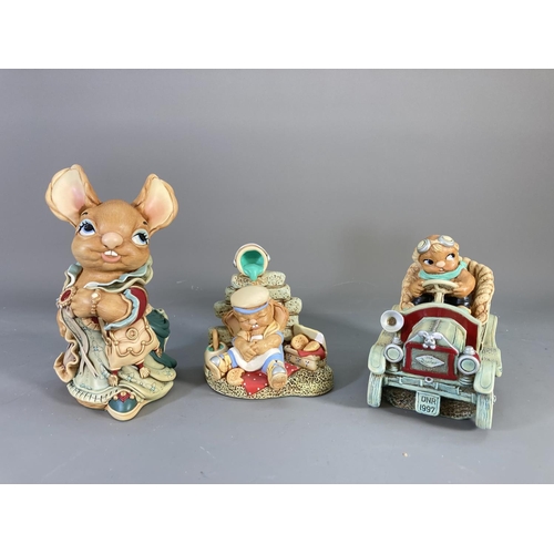 83 - A collection of Pendelfin hand painted stonecraft rabbit figurines to include Aunt Ruby, Uncle Henry... 