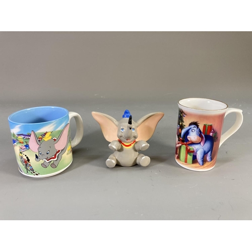 84 - A collection of Disney ceramics and collectables to include Winnie the Pooh jug and bowl, Clover Sno... 