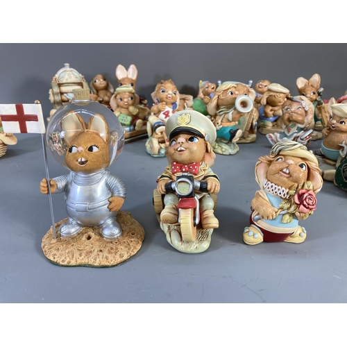 85 - A collection of Pendelfin hand painted stonecraft rabbit figurines to include Nipper, Old Bill, 2005... 