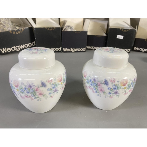 94A - Eight pieces of Wedgwood china to include Clio hexagonal vase, Chinese Legend trumpet vase, Angela j... 