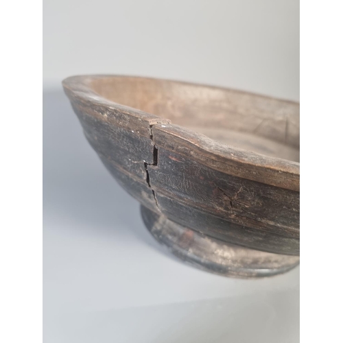 270 - A vintage wooden dough bowl - approx. 13cm high x 35cm diameter