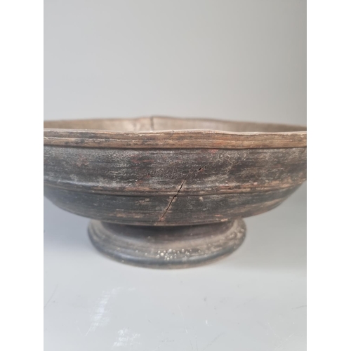 270 - A vintage wooden dough bowl - approx. 13cm high x 35cm diameter