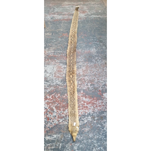 296 - A vintage snakeskin - approx. 388cm long