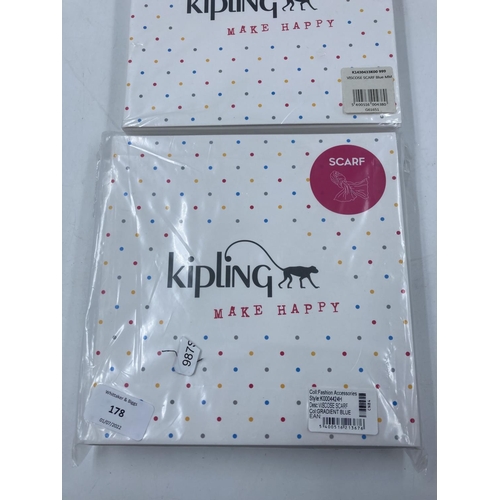 178 - Six as new boxed Kipling scarves