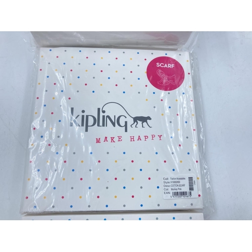 180 - Five as new boxed Kipling scarves