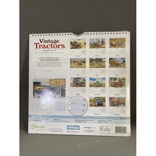 199 - Four assorted calendars to include Vintage Tractors by Trevor Mitchell, Lotus, Porsche etc.