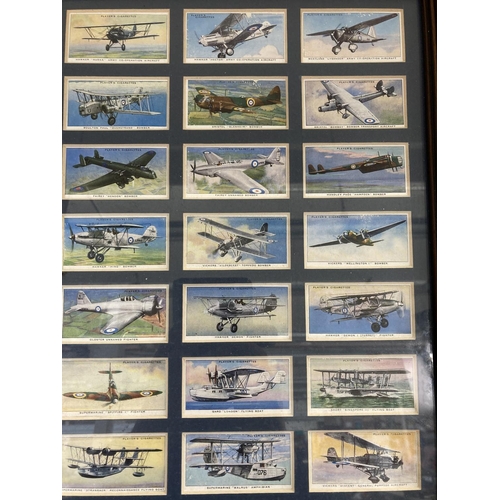 200 - A framed set of John Player & Sons Aircraft of the Royal Airforce cigarette cards - approx. 52cm hig... 