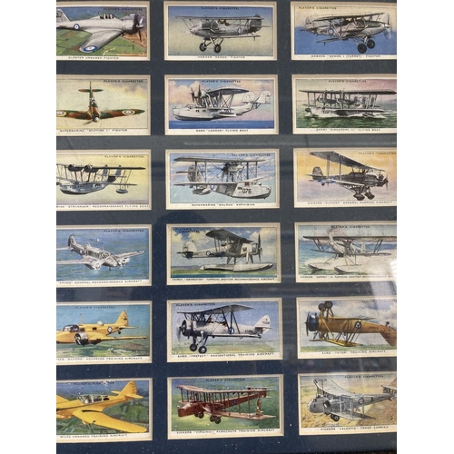 200 - A framed set of John Player & Sons Aircraft of the Royal Airforce cigarette cards - approx. 52cm hig... 