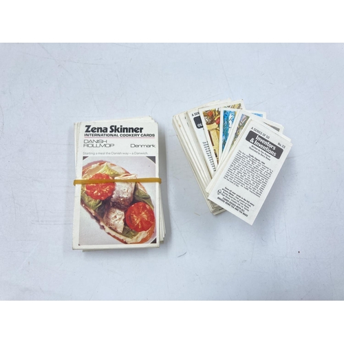 201A - A collection of assorted cigarette, tea and cookery collectors cards to include Zena Skinner, Brooke... 